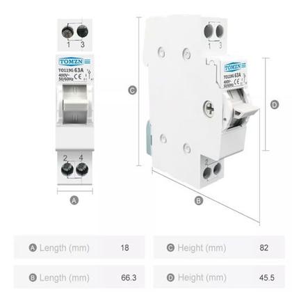 Imagem de Chave de Transferência Manual 63A 1 Polos Tomzn