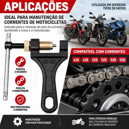 Imagem de Chave Extrator De Corrente Bike E Moto Pino Tamanho 420 530