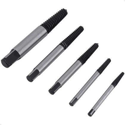Imagem de Chave Extrator Tira Parafuso Quebrado Espanado 3 a 18mm Jogo com 5 Peças Lorben
