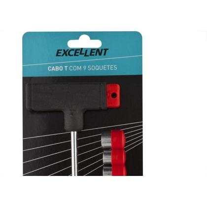 Imagem de Chave Fenda Excellent Cabo ''T'' Com 9 Soquetes 04-12Mm 7Gi