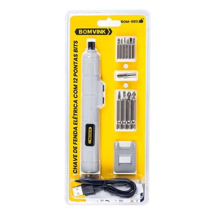 Imagem de Chave fenda philips parafusadeira eletrica c/ 12 pontas bits