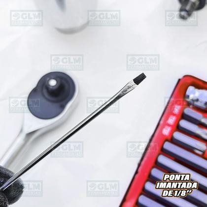 Imagem de Chave Fenda Ponta Imantada Magnética 3x125 Mm