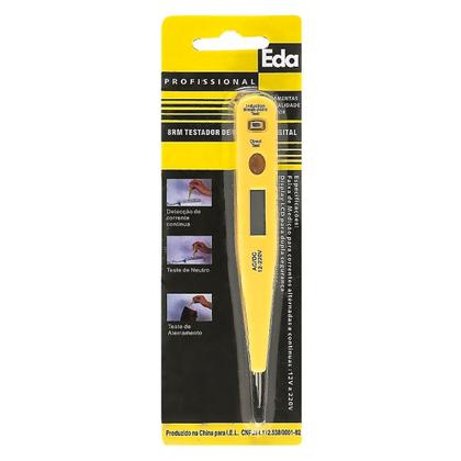 Imagem de Chave Fenda Teste com Voltagem Digital AC/DC Profissional 12 A 220V - Eda