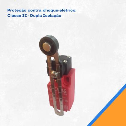 Imagem de Chave Fim de Curso Segurança 2NF+1NA - Rolete Com Haste Ajustável