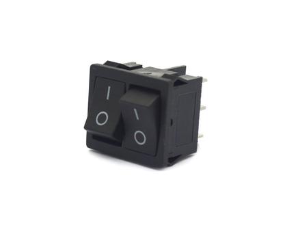 Imagem de Chave Gangorra Dupla com 6 Terminais 6/12A/250V Preta - KCD5-202