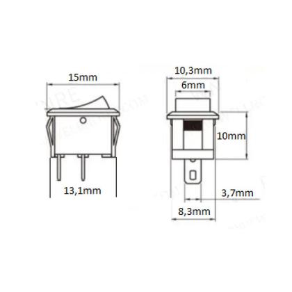 Imagem de Chave Gangorra interruptor 117S 2 Pinos 250v 3a