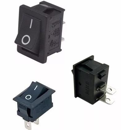 Imagem de Chave gangorra KCD101 Liga Desliga Quadrado Preto Kit 100un.