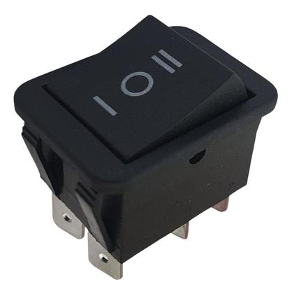 Imagem de Chave Gangorra Liga Desliga Liga Kcd4-203RN Preto 3 Posições 6T -  Kit Com 5 Peças