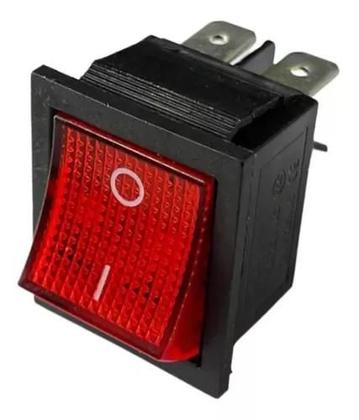 Imagem de Chave gangorra on/off 4 polos vermelha 16a-250v