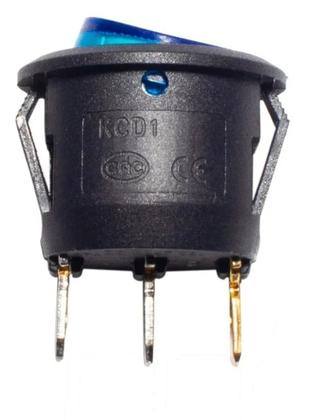 Imagem de Chave Gangorra Redonda Kcd1-106n Azul C/neon Kit 5 Peças