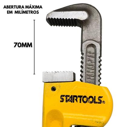 Imagem de Chave Grifo 14 Pol Profissional Tubulações Encanamento Tipo Americano