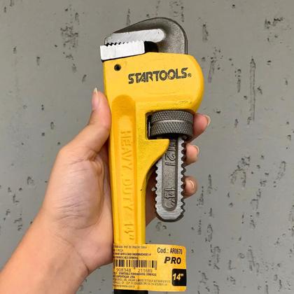 Imagem de Chave Grifo 14 Pol Profissional Tubulações Encanamento Tipo Americano