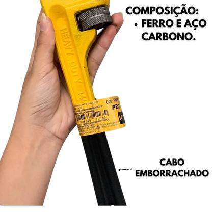 Imagem de Chave Grifo 14 Pol Profissional Tubulações Encanamento Tipo Americano