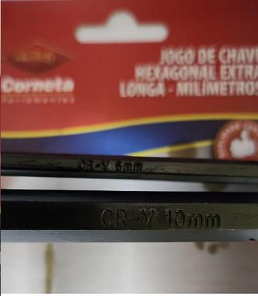 Imagem de Chave Hexagonal Allen Tipo L Extra Longa 1,5 A 10mm - 9 Peça