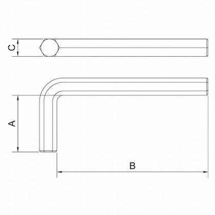 Imagem de Chave Hexagonal Curta Tramontina Pro, 14mm - 44400/014