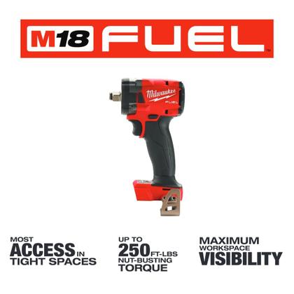 Imagem de Chave impacto encaixe 1/2" - 18v fuel 2855-20 milwaukee