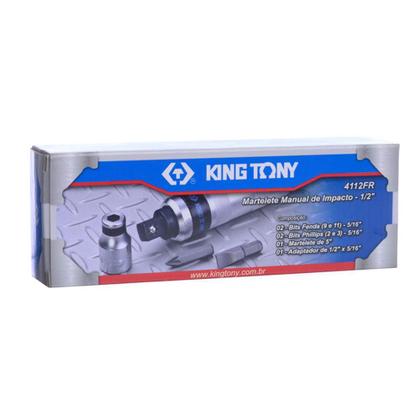 Imagem de Chave Impacto Manual Encaixe 1/2 Com 4 Bits King Tony 4112Fr