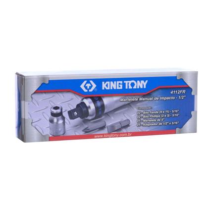 Imagem de Chave Impacto Manual Encaixe 1/2" com 4 Bits King Tony 4112FR