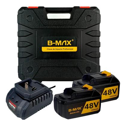 Imagem de Chave Impacto Parafusadeira Furadeira 48V 10000mAh 2 Baterias de Lítio Recarregável