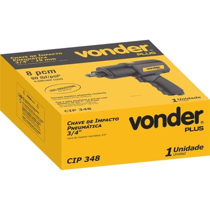 Imagem de Chave Impacto Pneumática 3/4'' 207,5kgf CIP348 Vonder Plus