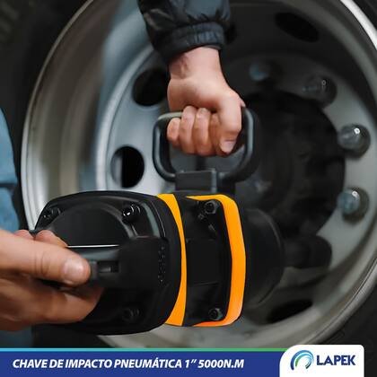 Imagem de Chave Impacto Pneumática Longa 1 Pol 509 Kgf.m 4200 Rpm LPKCVI15000NB Lapek