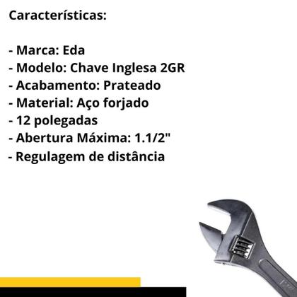 Imagem de Chave Inglesa Ajustavel 12 Polegadas 2gp Eda