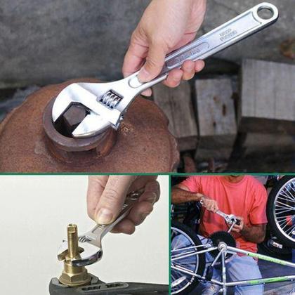 Imagem de Chave Inglesa Ajustável 8 Polegadas Reforçada Com Regulagem - Bogu Store