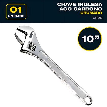 Imagem de Chave Inglesa Boca Ajustável 250mm 10 Polegadas - Oz