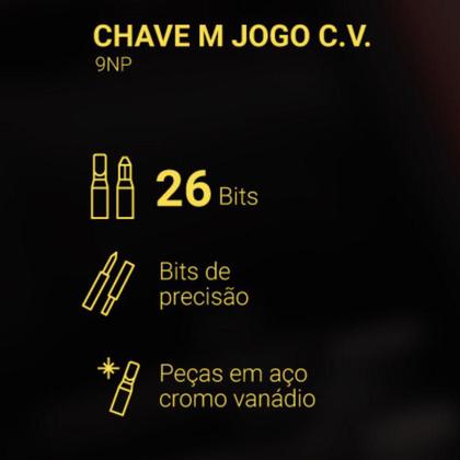 Imagem de Chave Intercambiável Jogo com 28 Peças 9NP EDA