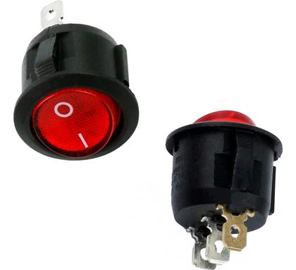Imagem de Chave Interruptor Gangorra Kcd1-106n Liga Desliga Led Vermelho Kit 10 Peças
