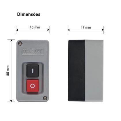 Imagem de Chave Liga Desliga Bipolar Cs-102 30a 2cv 250v - Margirius