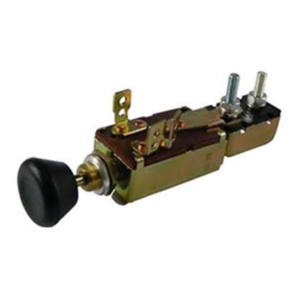 Imagem de Chave Luz Willys 1965 Ate 1975 3 Parafusos Botao Preto Posicoes Neutro Painel Lanternas Lanternas Traseira Farois B11329