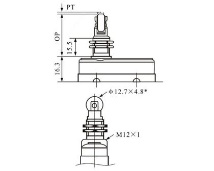 Imagem de Chave Micro Switch com Êmbolo com Rolete Paralelo - KW-15GQ22-B