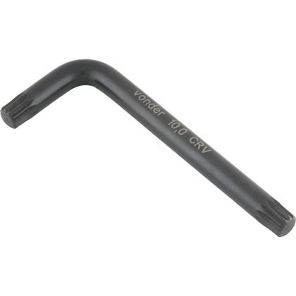 Imagem de Chave multidentada 10mm tipo L curta cromo vanádio Vonder