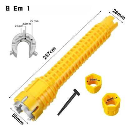 Imagem de Chave Multifuncional Hidraulica Encanador 8x1 Profissional