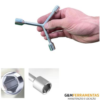 Imagem de Chave Ninja Y Com 3 Pontas em Aço Carbono Profissional Chave de Boca