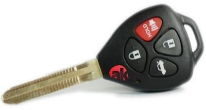 Imagem de Chave Oca Hilux SW4 4 Botões Toyota Capa De Reparo Para Controle Remoto 2005 A 2015 S/ Placa Interna