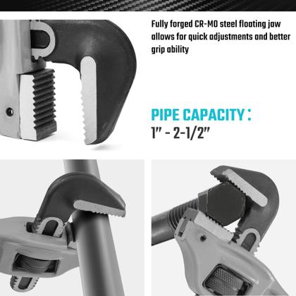 Imagem de Chave para tubos DURATECH Heavy Duty Alumínio Offset de 18 polegadas