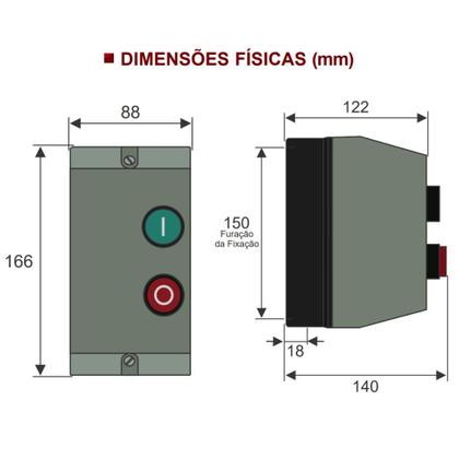Imagem de Chave Partida Direta QCXFF-124 380Vca 5,5-8A  4CV Trifásico