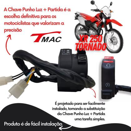 Imagem de Chave Punho Luz + Partida Tornado Xr 250 2001 Até 2005 Kit