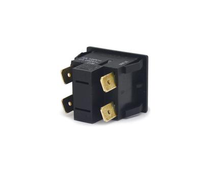 Imagem de Chave Push-Button Bipolar com Trava Normalmente Aberta Cor Preta 2A/250Vac e 4A/120Vac 27.223 Liga/Desliga M1FT2FE3S - Margirius