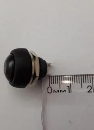 Imagem de Chave / Push Button Pulsante 12mm Impermeável Preto