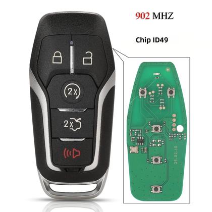 Imagem de Chave Remota De Carro 902Mhz ID49 Para Ford Fusion Explorer Edge Mustang 2017 2018 Com Controle De