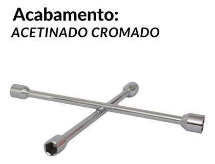 Chave Roda Em Cruz Tipo Estrela 4 Bocas 17/19/21/23Mm - Importway