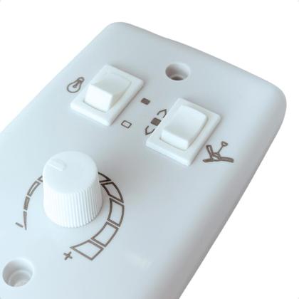 Imagem de Chave Rotativa para Ventilador de Teto 4x2 com Interruptor Bivolt