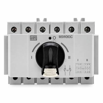 Imagem de Chave Seccionadora Reversora Rotativa MSW063C-3P00-1B 63A 3 Polos Weg