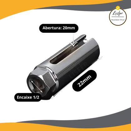 Imagem de Chave Soquete Sonda Lambda Longa 22MM 1/2 Reforçada - Lisfer