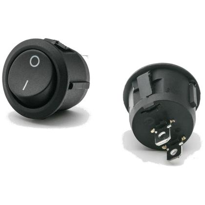 Imagem de Chave Tic-Tac Redonda Technoise Preta - (Pacote Com 10 Peças)