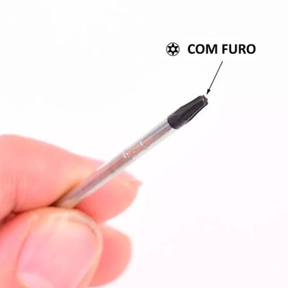 Imagem de Chave Torx T8 Com Furo Pra Abrir Controles Consoles Games