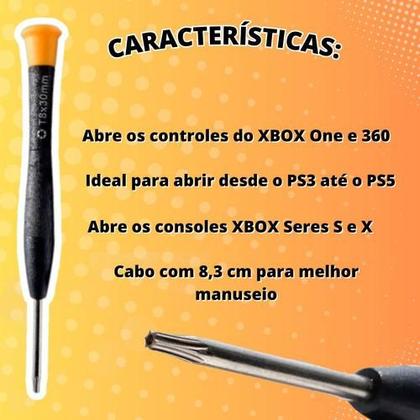 Imagem de Chave Torx T8 Com Furo Pra Abrir Ps5 Ps4 Ps3 Xbox